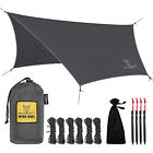 Wise Owl Outfitters Wisefly 11 x 9 Foot Hammock Rain Tarp, Gray, Accessory Only