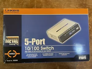 Linksys 5 Port Switch SD205 with Power Supply Open Box - Picture 1 of 2