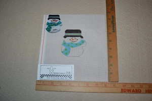 HP needlepoint canvas, Mitten Snowman, #C491 by The Princess and Me - Picture 1 of 3