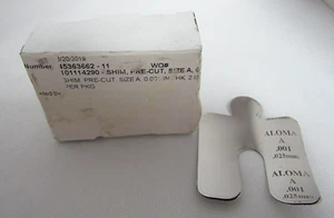 ALOMA MOTOR SHIMS SIZE A, 0.001" THK, 2"LG, 2" WD, 20 PCS BOX - Bild 1 von 7