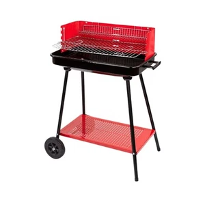 Barbecue a Carbonella In Metallo BBQ Braciere Portatile Ripiano trasportabile - Foto 1 di 9