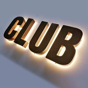 Letras retroiluminadas personalizadas número de casa luz LED logotipo de empresa registro - Imagen 1 de 8