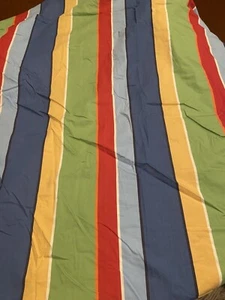 Pottery Barn Kids Duvet Cover Multicolor Horizontal Stripe Full/Queen Cotton - Picture 1 of 10