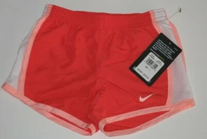Nike Little Girl's 4 Ember Glow Pink Athletic Soccer Shorts Lined Panty Swoosh - Picture 1 of 2