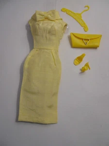 Vintage Barbie SEIDENSCHEIDE 1962 GELB Clutch Open Toe OT Schuhe Japan - Bild 1 von 3