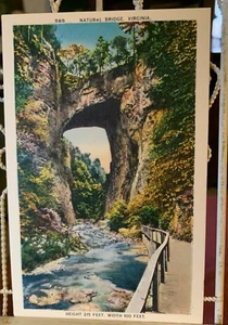 View NATURAL BRIDGE VIRGINIA SEVEN WONDERS OF THE WORLD Unused Vintage Postcard - Picture 1 of 6