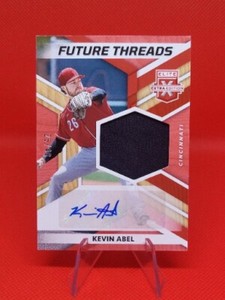 KEVIN ABEL 2022 PANINI ELITE EXTRA EDITON "FUTURE THREADS" RELIC AUTO 25/49 REDS