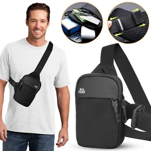 Men Women Sling Shoulder Bag Nylon Chest Pack Crossbody Travel Mini Phone Packet - Picture 1 of 8
