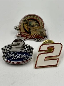 🔥🔥Vintage NASCAR Lot 3 Rusty Wallace Fan Club Hat/Lapel Pins RARE PIECES - Picture 1 of 10