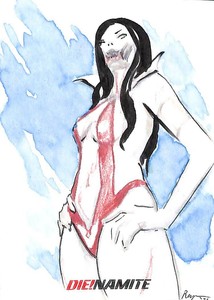 DIE!NAMITE DELUXE ULTRA-PREMIUM SKETCH CARD APRIL REYNA F
