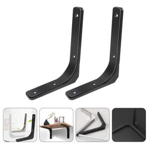 2 Sets Wall Mounted Shelf Bracket Wall Mounted Brackets Floating Shelf Bracket - Imagen 1 de 12