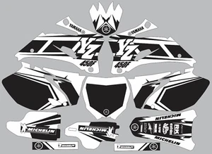 Calcomanías blancas y negras YAMAHA GRAPHICS YZ 450F YZ450F 2006 2007 2008 2009 - Imagen 1 de 1