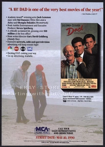 DAD__Original 1990 Trade print AD promo__JACK LEMMON__TED DANSON_OLYMPIA DUKAKIS - Picture 1 of 1