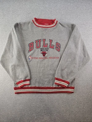 Vintage 90's Chicago Bulls Logo Athletic NBA Sweatshirt Pullover Size L - Image 1 of 4