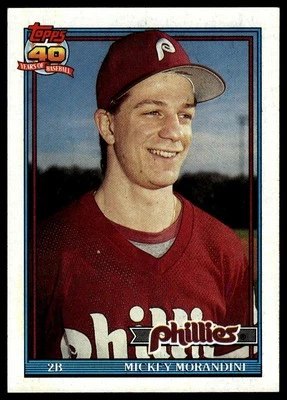 1991 Topps Micro #342 Mickey Morandini Philadelphia Phillies - Image 1 of 2
