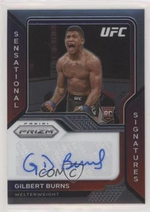 2021 Panini Prizm UFC Sensational Signatures Gilbert Burns Rookie Auto RC - Picture 1 of 3