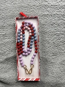 A New Day - Beaded Accessory Crossbody Wristlet/Phone Strap - Blue/Red - Picture 1 of 5