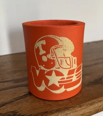 RARO Enfriador de latas Koozie naranja de fútbol americano Voluntarios de Tennessee de colección de los años 80 Foto 1 de 4