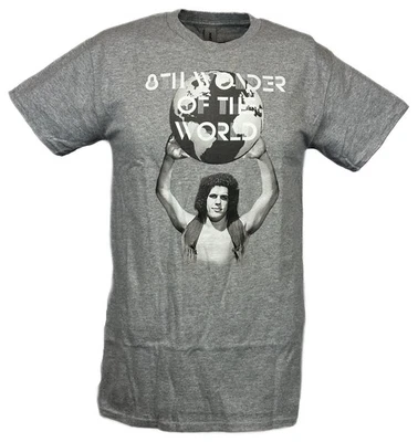 Andre the Giant Whole World In His Hands Mens Gray T-shirt - Image 1 of 4