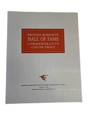 Brooks Robinson Hall of Fame Commemorative Color Print 8/5/1983 - Image 1 of 4