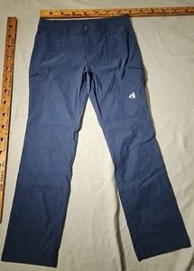 Eddie Bauer First Ascent Pants Womens 12 Blue Outdoors Hiking Trail Cargo Pocket - Picture 1 of 14