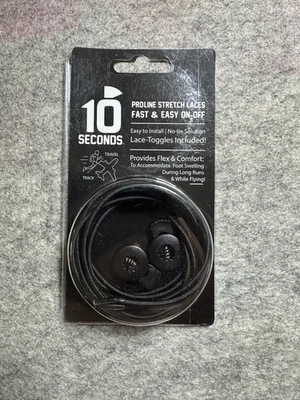  Cordones elásticos elásticos de diez segundos cordones para zapatos encaje negro 36"  Foto 1 de 2