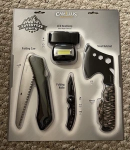 Camillus Cam-21014 Adventure Pack • Knife • Saw • Steel Hatchet • Led Headlight - Picture 1 of 8
