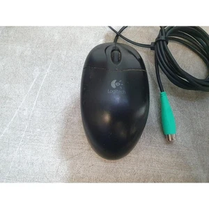 Logitech M-SBF96 Optical Mouse Black Wired PS/2 3-Buttons Scroll Wheel for PC - Picture 1 of 8