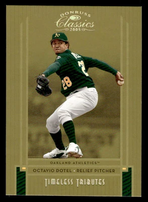 2005 Donruss Classics #70 Octavio Dotel Timeless Tributes Gold /50! Oakland - Image 1 of 2