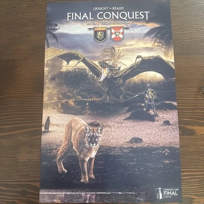 2023 Vegas Golden Knights Кубок Стэнли - смотреть вечеринки плакат финальная игра 4 - Изображение 1 из 3