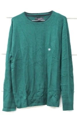 Structure Slim Fit Green Men's Modal Shirt Long Sleeve Crewneck Size Medium  003 - Image 1 of 4