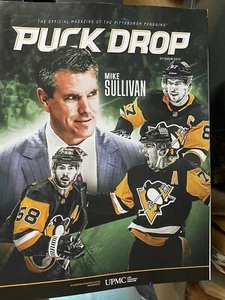 Revista Disco Drop de los Pingüinos de Pittsburgh - Octubre 2022 Mike Sullivan Cubierta Crosby - Imagen 1 de 6