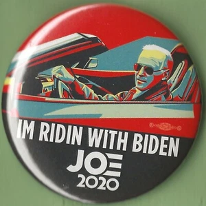 2020 Joe Biden - 2.25" / "I'm Ridin with Biden" Pres. Campaign Button(Pin08) - Picture 1 of 2