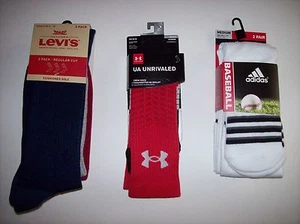 Calcetines Under Armour Adidas Levis para Hombre Marca Selecta Surtido Colores Cantidad Nuevos en Paquete - Imagen 1 de 16