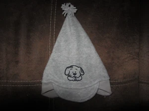 Wintermütze mit Schild Zipfelmütze Mütze Fleece grau Größe 44 Zwergenmütze - Bild 1 von 1