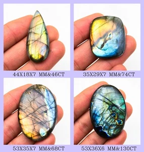 Natural Labradorite Loose Gemstone For Jewelry Supply Cabochon - Picture 1 of 28