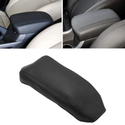 Cubierta de reposabrazos de consola central de cuero totalmente negra para Kia Sportage 2011-2016 Foto 1 de 4