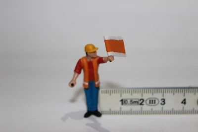Construction Worker Man with Flag Figure Worker 1:50 NEW - Image 1 of 2