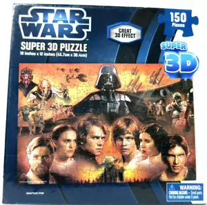 Rompecabezas Star Wars Super 3D 150 PIEZAS Luke Skywalker Darth Vader Yoda Nuevo - Imagen 1 de 8