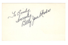Betty Jane Rhodes Signed Index Card / Autographed Actress