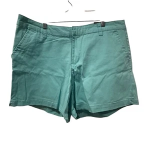 Lane Bryant Shorts Größe 20 khaki türkis blau vorne flach brandneu Baumwolle - Bild 1 von 7