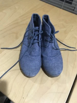 CIRL'S TOMS Cuñas Botines Vaqueros Vaqueros Azul Talla 3 Juvenil  Foto 1 de 4