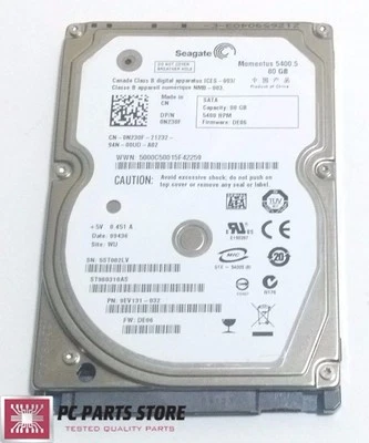 Seagate ST980310AS 2.5 SATA 80GB HARD DRIVE DATE 09436 100513491 REV B PCB PARTS - Image 1 of 4