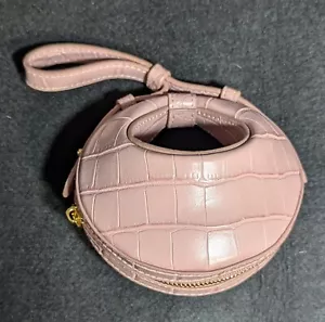 Mini bolso de mano JW PEI rosa imitación cuero escala superior 4x4x3 pulgadas - Imagen 1 de 5