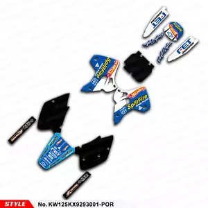 KX125 KX250 Graphics Custom Sticker Kit Vinyl Decal for KX 125 250 1992 1993 - Picture 1 of 13