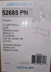 Kichler 52685 Carston 2 Light 19"W Picture Light - Polished Nickel - Picture 1 of 1