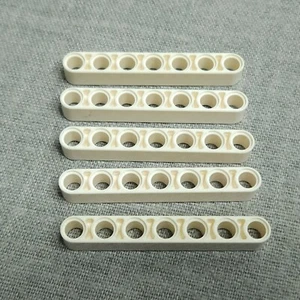 LEGO Part 32524 Technic Liftarm Thick 1x7 16615 White Qty 5 - Picture 1 of 4