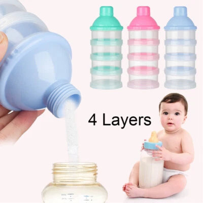4 Layers Formula Dispenser Feeding Case Box Baby Milk Powder Food Container 3pcs - Image 1 of 4