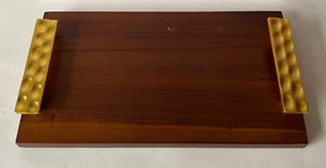 MICHAEL WAINWRIGHT TRURO GOLD WOOD CHEESE TRAY 858211 9 inch x 15 inch EUC - Picture 1 of 5