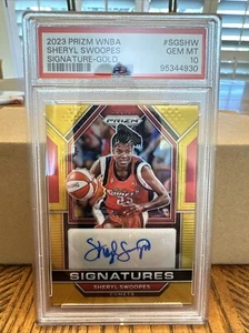 2023 Prizm WNBA Sheryl Swoopes Signatures Gold /10 Auto PSA 10! - Picture 1 of 3